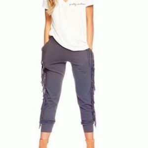 Jessie James Decker Kittenish Fringe Jogger Pants